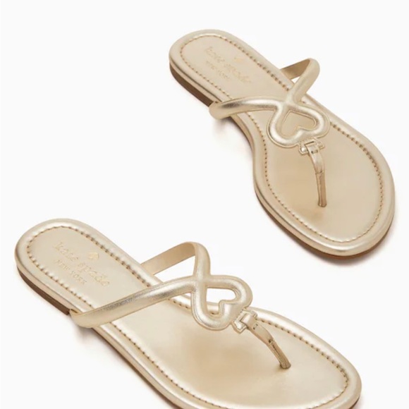 kate spade Shoes - Kate spade gold sandals brand new in box